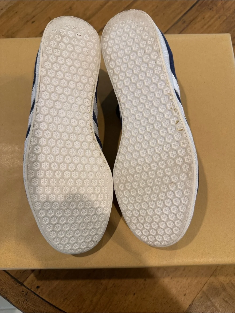 Adidas Gazelle Navy Suede Sneakers with White Stripes